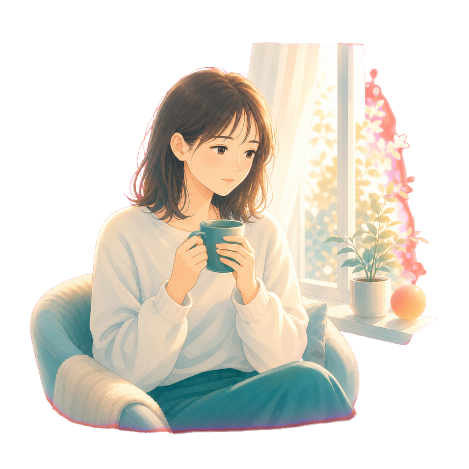 退職を言い出せずに思い悩む女性のイラスト